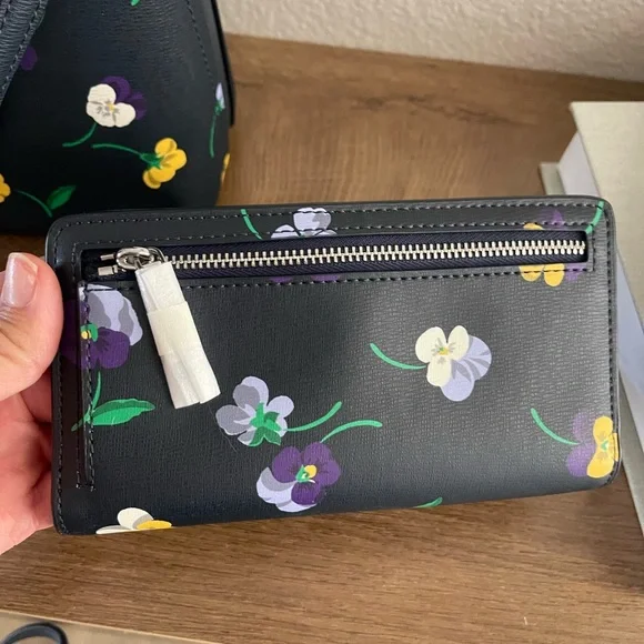 Kate Spade New York Floral Satchel Crossbody Bag + Matching Wallet NWT - Picture 3 of 7